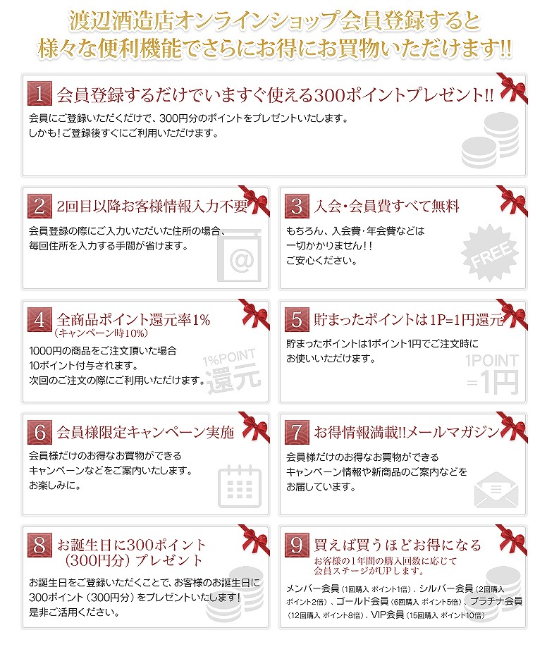 渡辺酒造店 特典